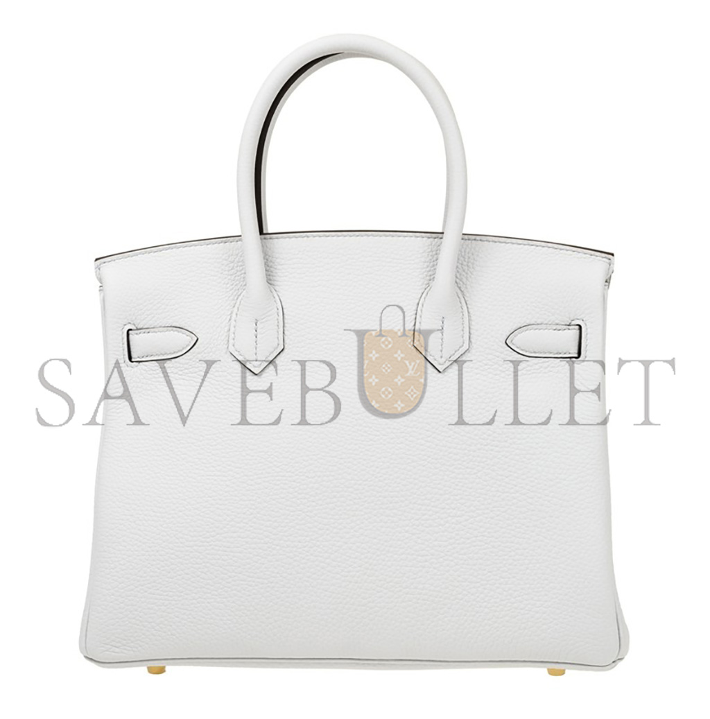 H**mes master birkin 25 togo leather holy grail blue gold buckle bag h028369cc08 (25*20*13cm)