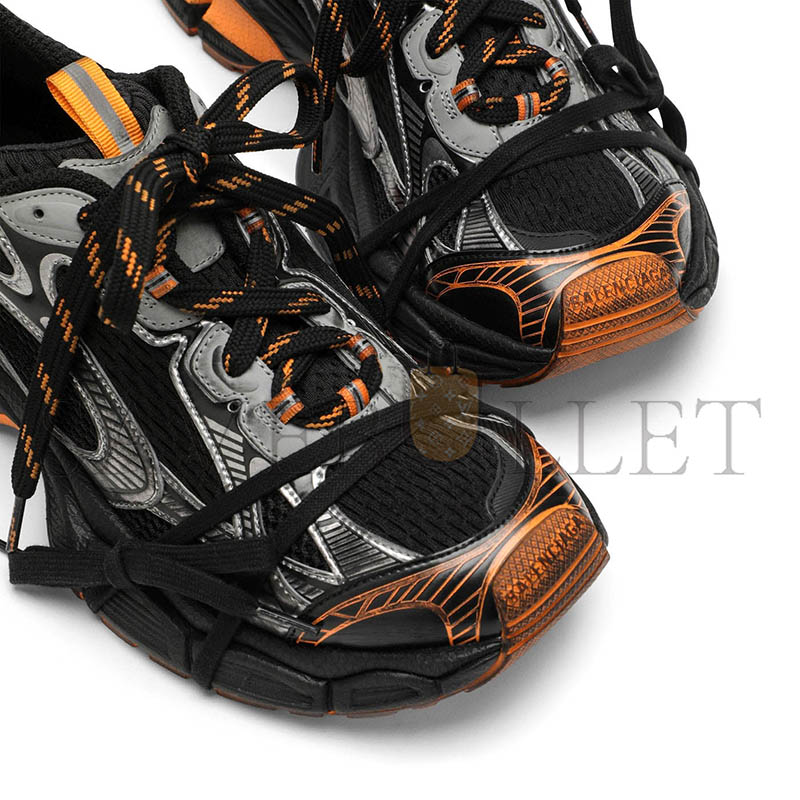 Ba*len*cia*ga 3 xl black orange grey mesh and polyurethane 734731w3xl31178