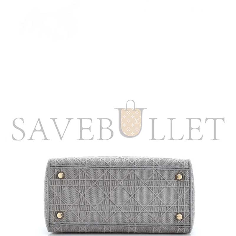 D*or lady d-lite bag cannage embroidered canvas medium (24*20*11cm)