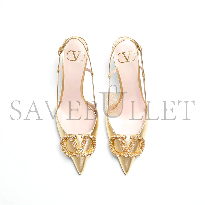 VALENTINO VLOGO SIGNATURE SLINGBACK PUMP IN LAMINATED NAPPA LEATHER 80MM 6W2S0R01LUY_9MR