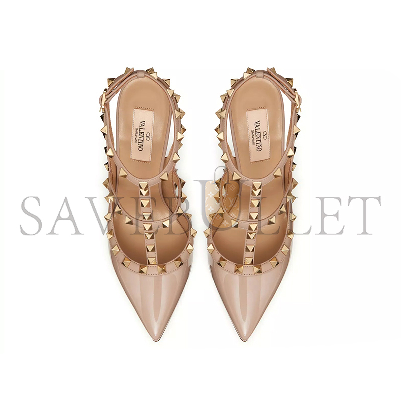 VALENTINO PATENT ROCKSTUD CAGED PUMP 100MM 5W2S0393VNW_P45