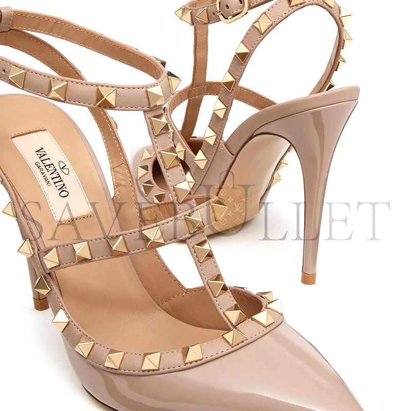 VALENTINO PATENT ROCKSTUD CAGED PUMP 100MM 5W2S0393VNW_P45