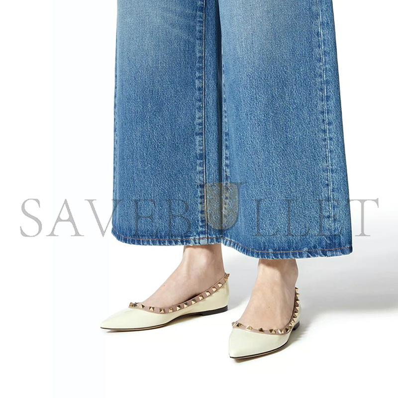 VALENTINO PATENT ROCKSTUD BALLET FLAT 5W2S0403VNW_L62