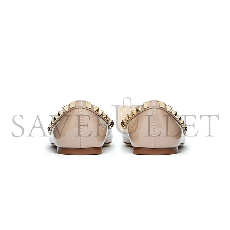 VALENTINO PATENT ROCKSTUD BALLET FLAT 5W2S0403VNW_P45