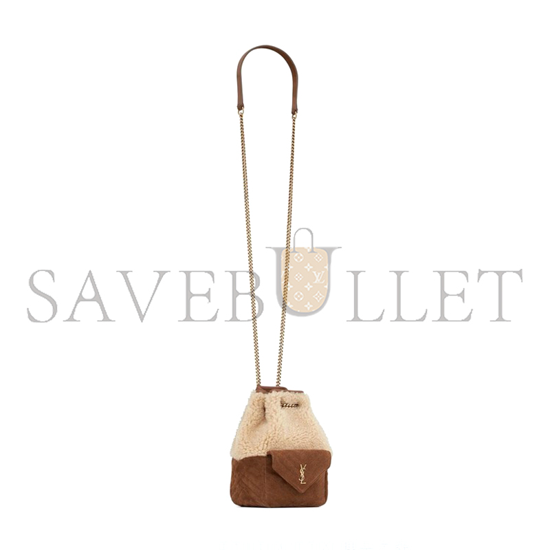 Y*L joe mini shearling & suede bucket bag 70163129xa79587 (19*13*13cm)
