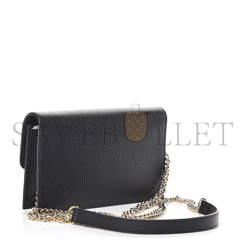 G*u*i dollar calfskin interlocking g chain wallet 510314 (20*13*6cm)