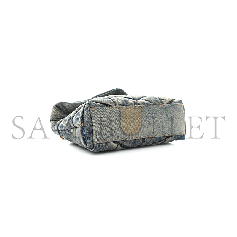 Y*L loulou puffer monogram chain satchel blue black 1525526 (23*15.8*5.8cm)