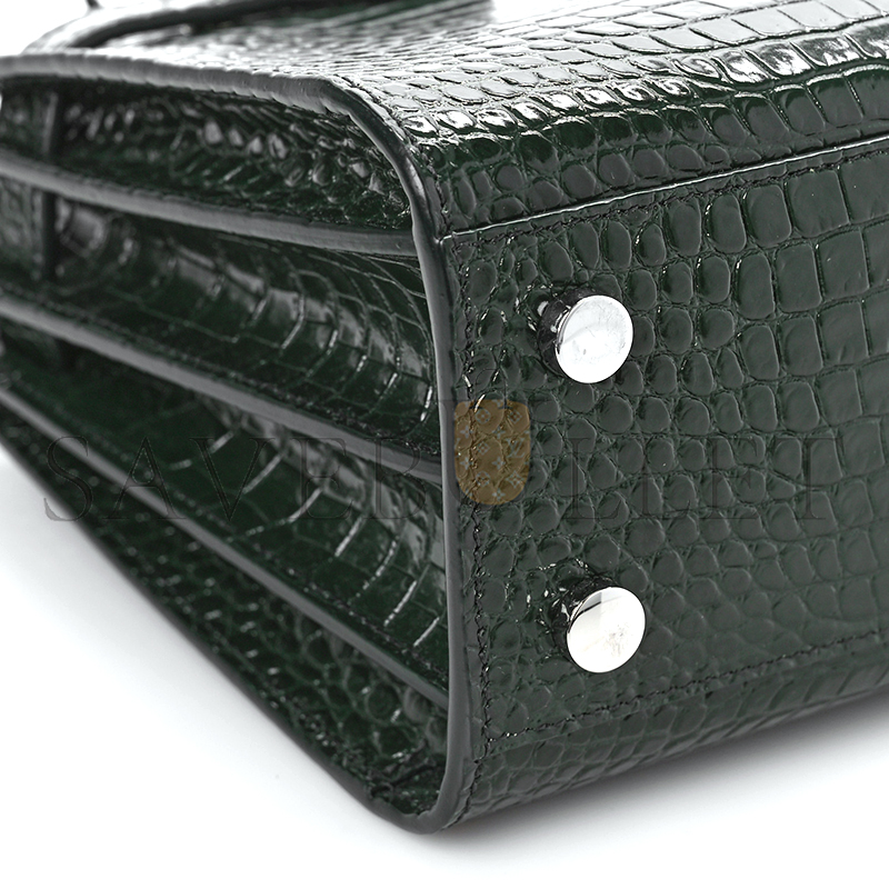 Y*L sac de jour croc embossed dark green 1256125 (26*20.5*12.5cm)