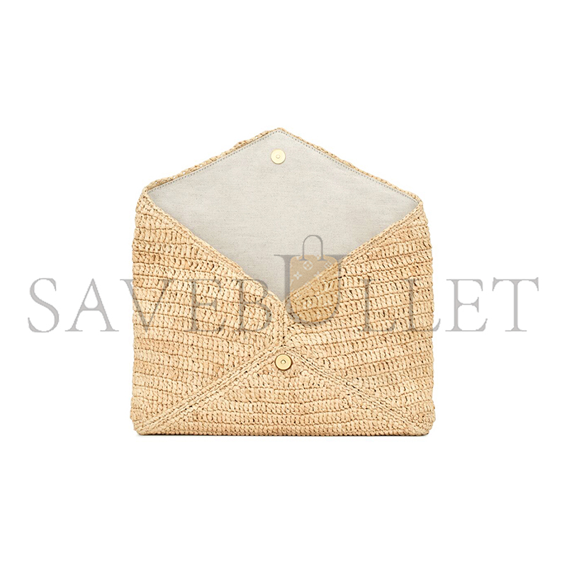 Y*L cassandre large envelope pouch in raffia 786074gaaex2080 (29.5*18*4.5cm)