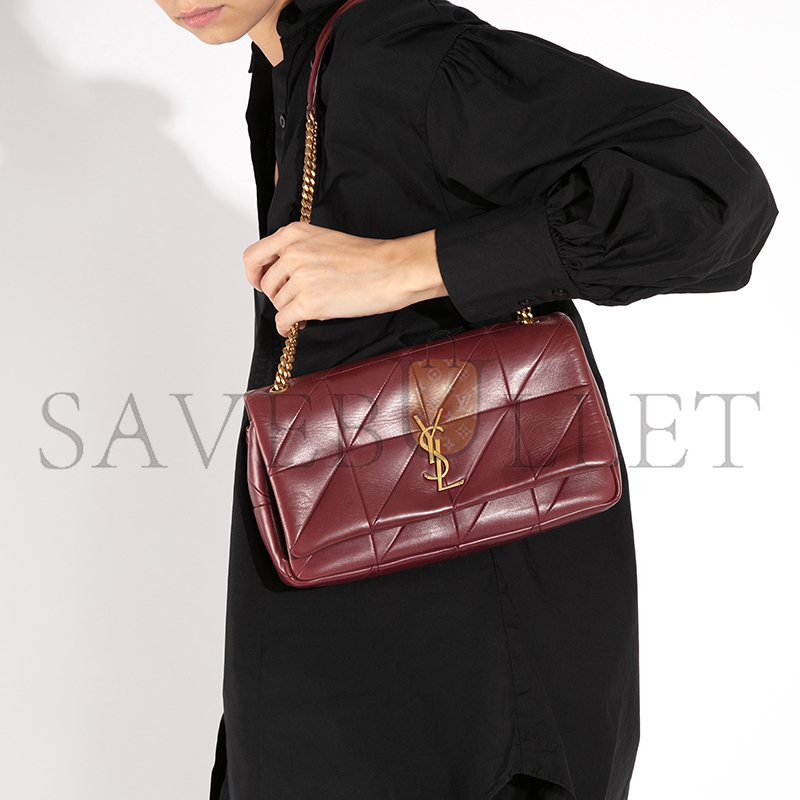 Y*L jamie 4.3 shoulder bag quilted leather dark red 515821cop676475 (25*15*7.5cm)