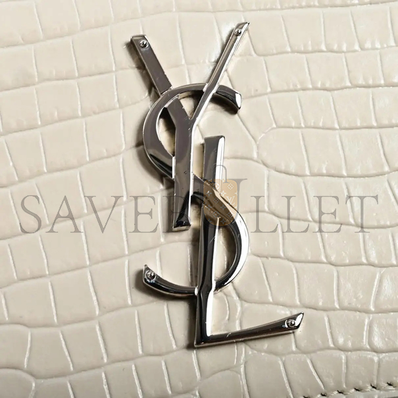 Y*L sunset medium chain bag in crocodile-embossed shiny leather 4229064996l (22*16*6.5cm)