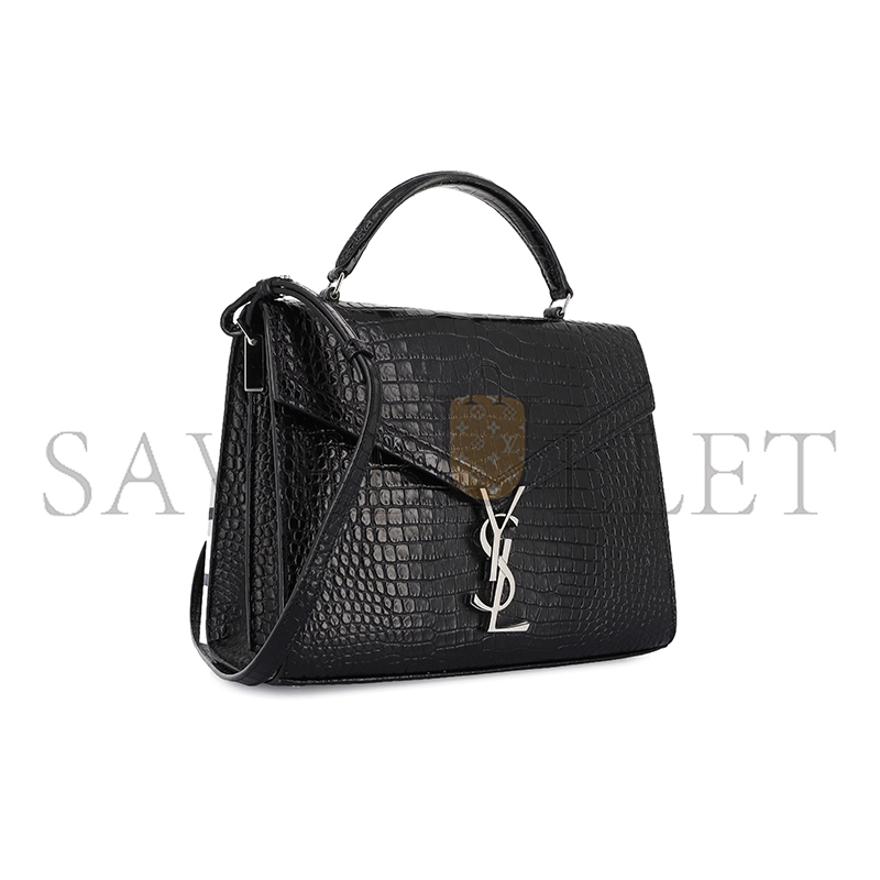 Y*L cassandra medium top handle bag in crocodile-embossed shiny leather 578000546632 (24.5*20*11.5cm)