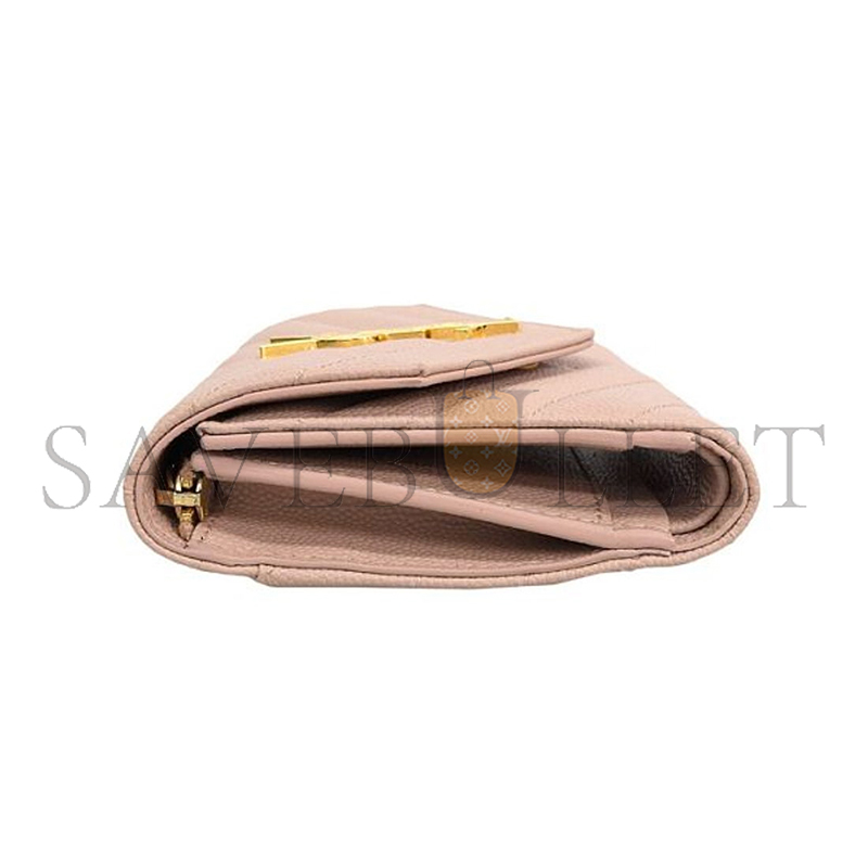 Y*L cassandre matelassÉ compact tri fold wallet in grain de poudre leather 403943 (12.5*10*2.5cm)