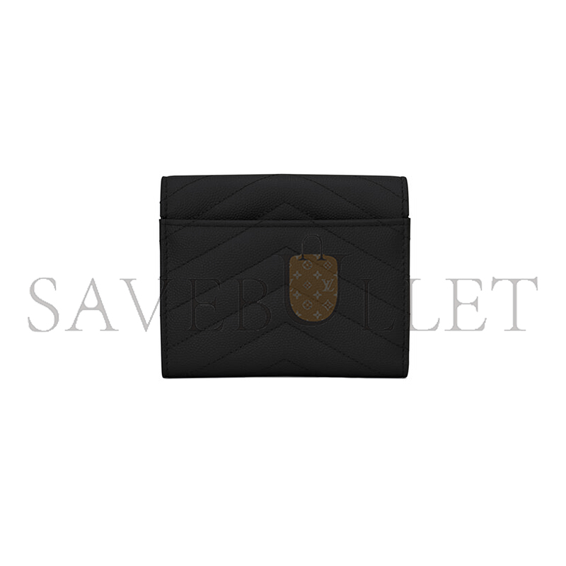 Y*L cassandre matelassÉ compact tri fold wallet in grain de poudre leather 403943bow011000 (12.5*10*2.5cm)