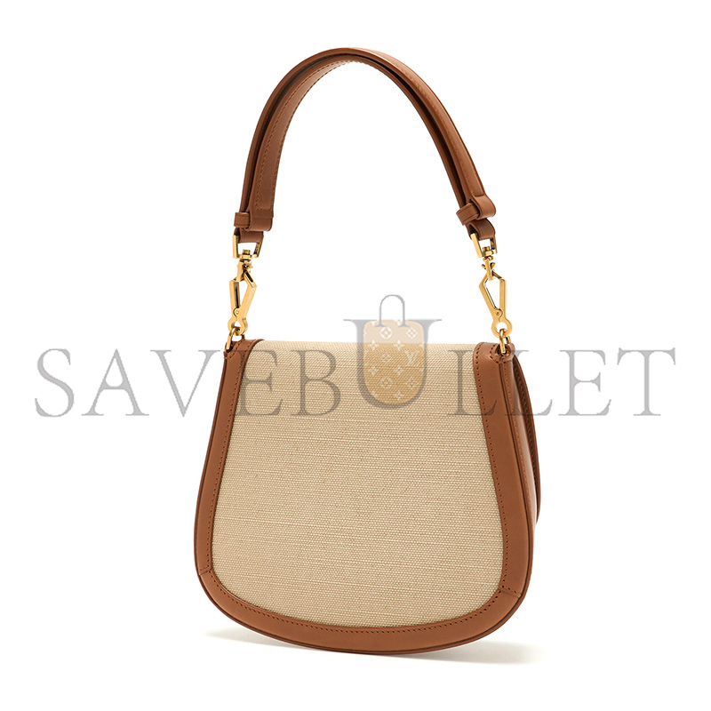 Y*L voltaire top handle in canvas and leather 818896facw69856 (17.5*21*8cm)