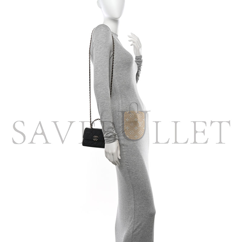 Ch*el master caviar quilted chain top handle with chain black (18*10*4cm)