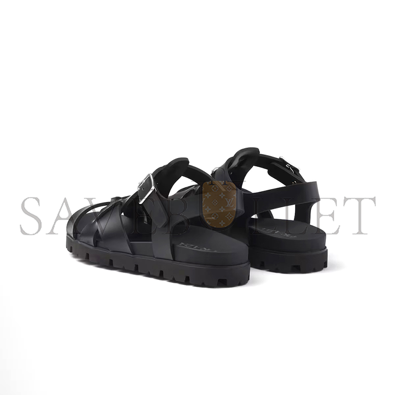 Pra*a crisscross rubber sandals 2x3118