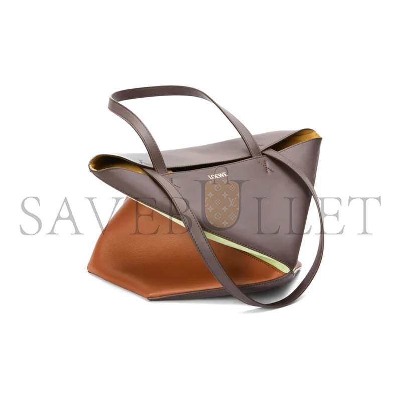 L0ew* medium puzzle fold tote in calfskin and suede a779g50x73 (25.5*31.5*14.5cm)