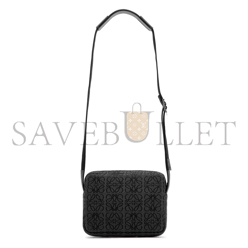 L0ew* military xs anagram in soft calfskin and jacquard b553a72x16-1268 (23*18*9cm)