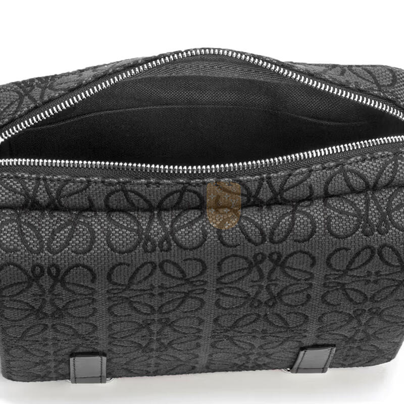 L0ew* military xs anagram in soft calfskin and jacquard b553a72x16-1268 (23*18*9cm)