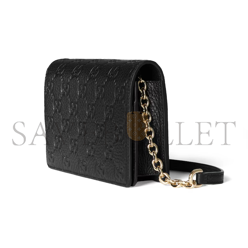 G*u*i gg emblem wallet on chain 818705 (20*12.5*4cm)