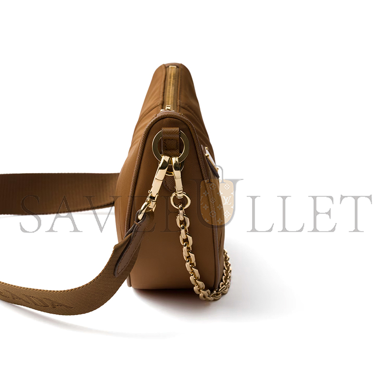 Pra*a demi-lune re-nylon shoulder bag 1bh222 (30*13.5*6cm)