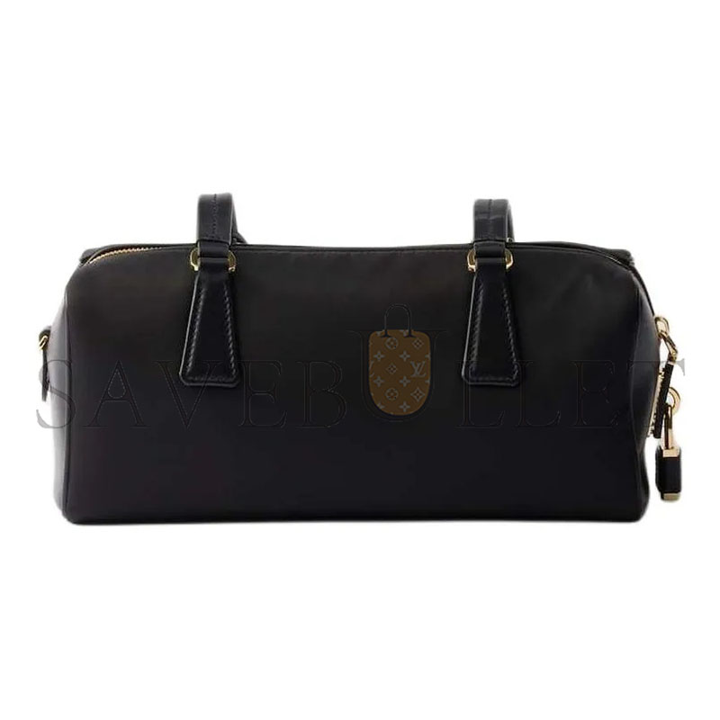 pra*a recycled patchwork leather metal triangle Di*m*nd closure 1bb127 (29*12.5*10)