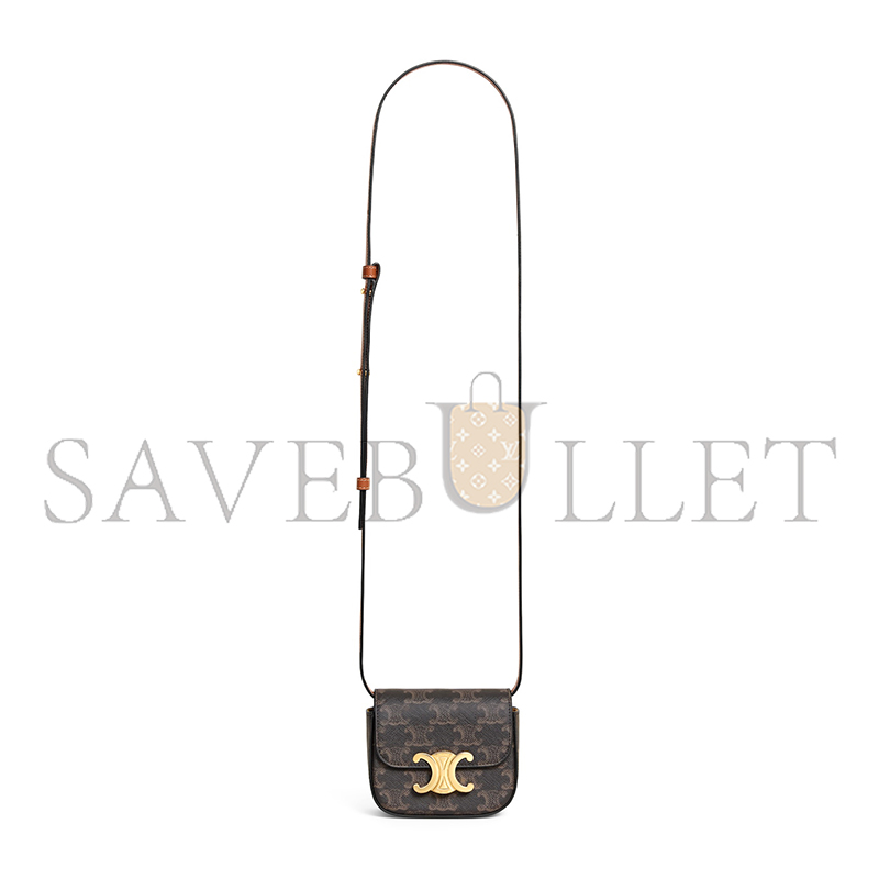 Ce**e mini claude in triomphe canvas and calfskin 10i512dqb.04lu (11*8*4cm)