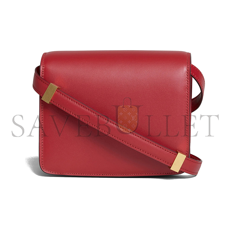 CELIN SMALL SHOULDER BAG IN CLASSIC POLISHING CALFSKIN 189183DLS.27OR (16*13*7cm)