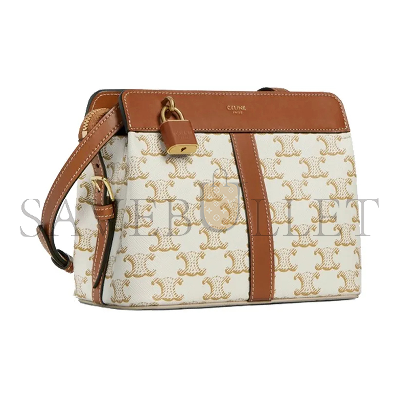 Ce**e shoulder bag in teen cabas de france canvas and calfskin 191992bzj.01bc (19*16*11cm)