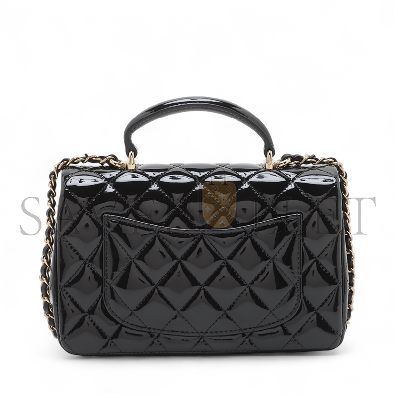 Ch*el mini classic handbag with top handle as2431 (20*12*6cm)