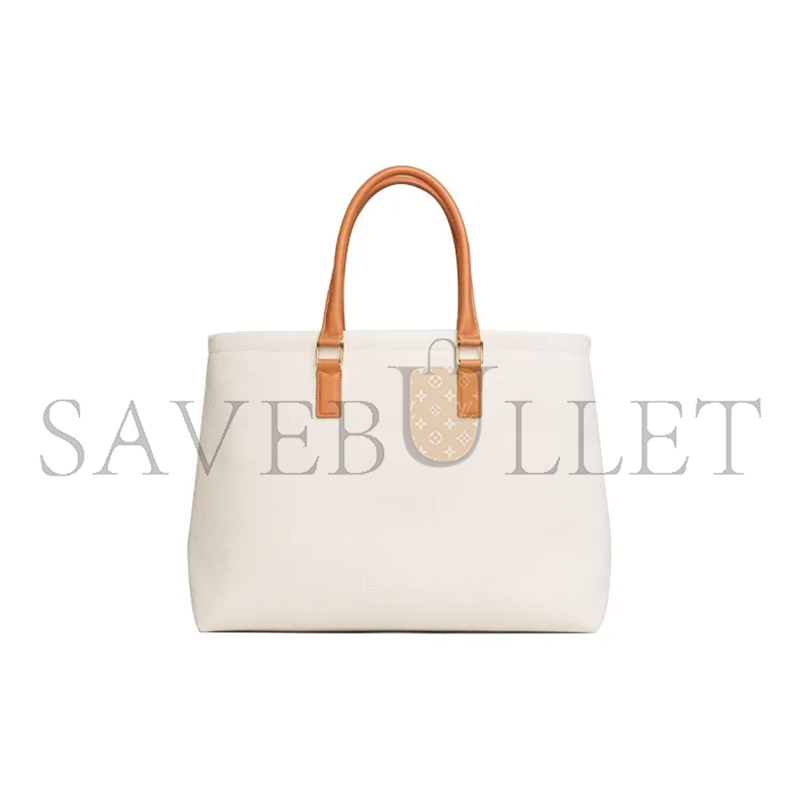 Ce**e tote in horizontal cabas gold buckle printed patch calfskin 190062bnz (44*32*16cm)