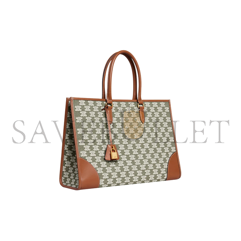 Ce**e tote in cabas canvas and calfskin 197002cs8.15kh (43*31*15cm)