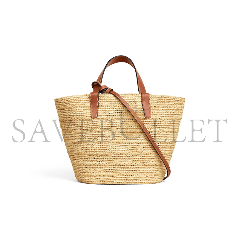 ce**e teen S*pple ce**e classic panier in raffia and calfskin 115802ff7.04lu (22*21.5*13cm)