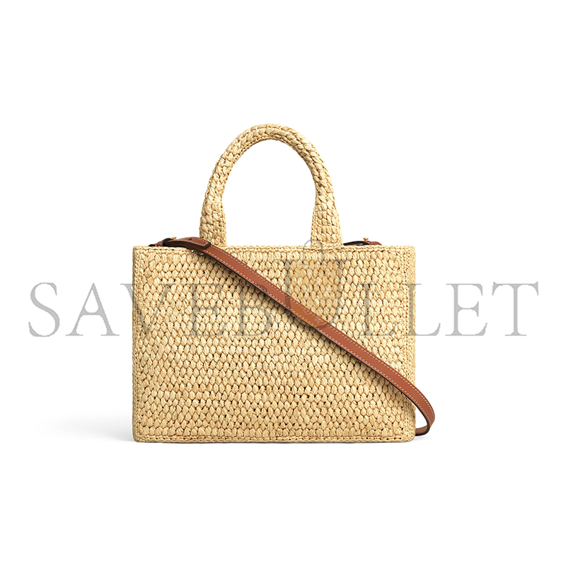 Ce**e small cabas thais in raffia and calfskin 116302ff7.04lu (27*19*13cm)