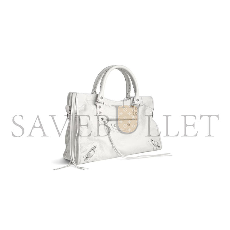 Ba*len*cia*ga le city bag medium in optic white 7977862aa9s9104 (37*23.4*14.9cm)