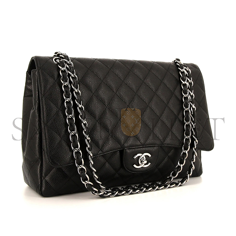 Ch*el master jumbo classic caviar extra large double flap shoulder bag 239627 (33*23*10cm)