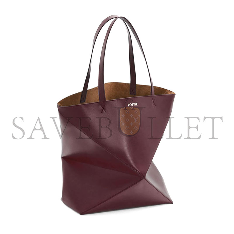 L0ew* xl puzzle fold tote in shiny calfskin b933q18x01 (42*41*18cm)