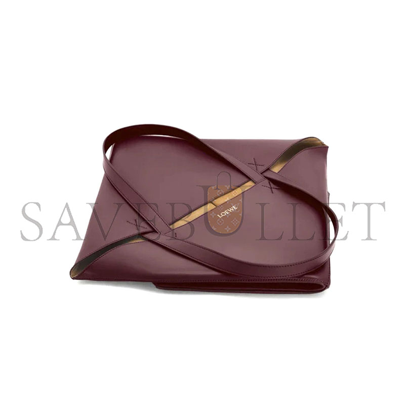 L0ew* xl puzzle fold tote in shiny calfskin b933q18x01 (42*41*18cm)