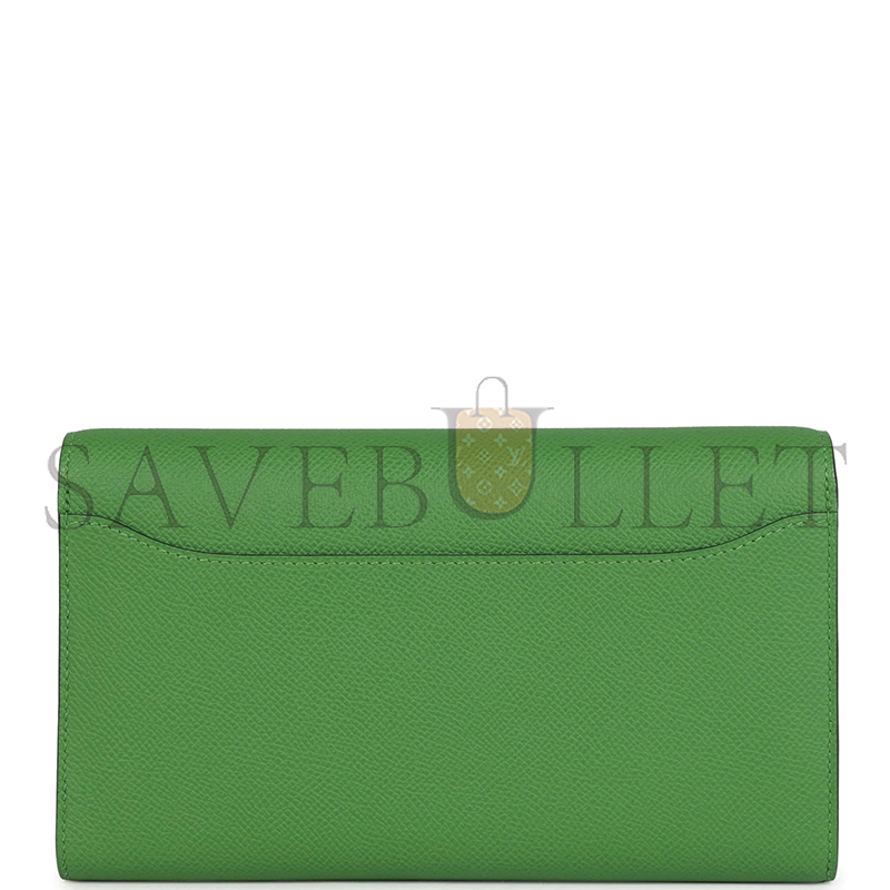 H**mes constance wallet to go vert yucca epsom gold hardware 436571 (20*11*4cm)
