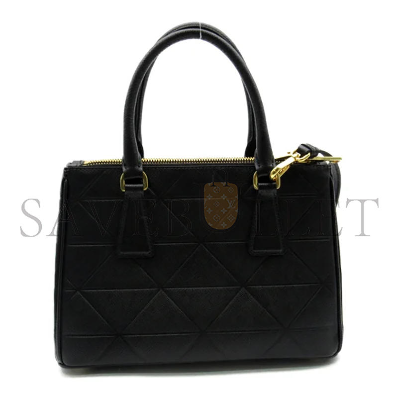 Pra*a 2-way leather shoulder bag black 4683561 (24*17*11.5cm)