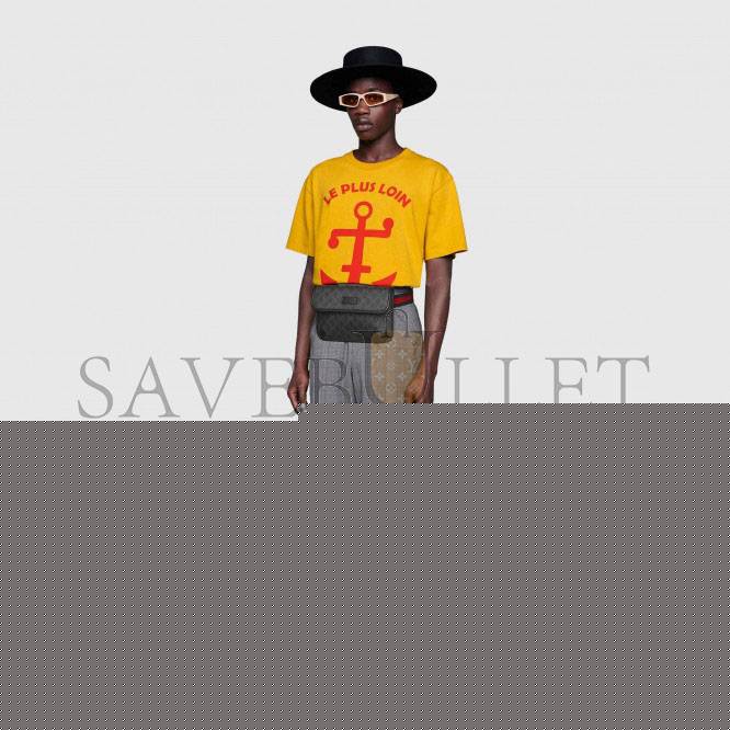 G*u*i gg black belt bag 598113  (24*17*3.5cm)