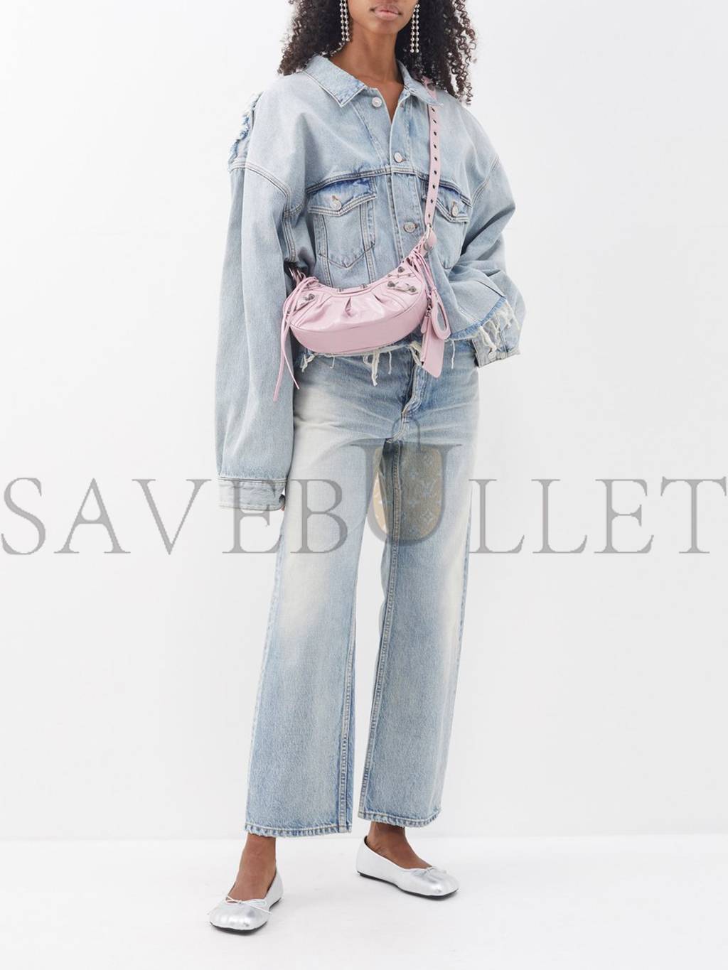 Ba*len*cia*ga pink le cagole xs leather shoulder bag matchesfashion us (26*13*5cm)