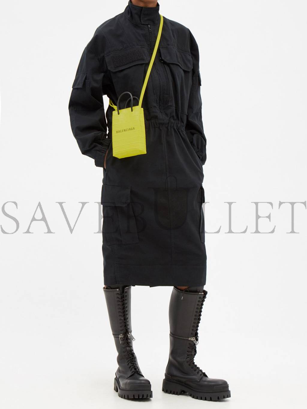 Ba*len*cia*ga yellow shopping mini croc-efffect leather cross-body bag matchesfashion us (18*12.4*4.8cm)