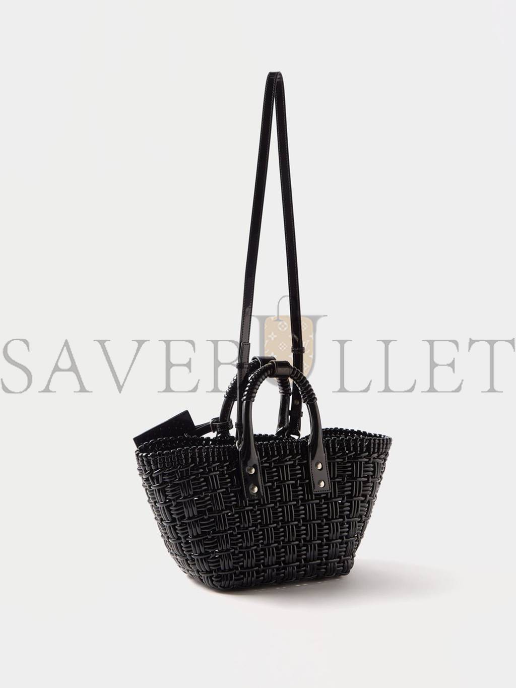 Ba*len*cia*ga black bistro xs woven faux-leather basket bag matchesfashion us (39*20*18cm)