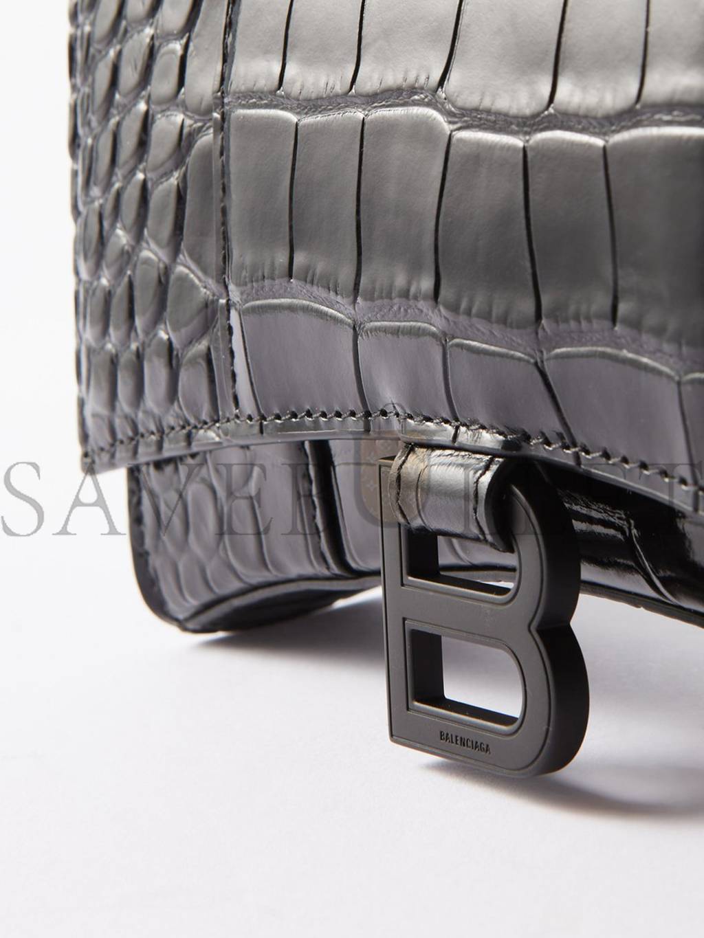 Ba*len*cia*ga black hourglass croc-effect leather cross-body bag matchesfashion us (20*12.1*10.6cm)