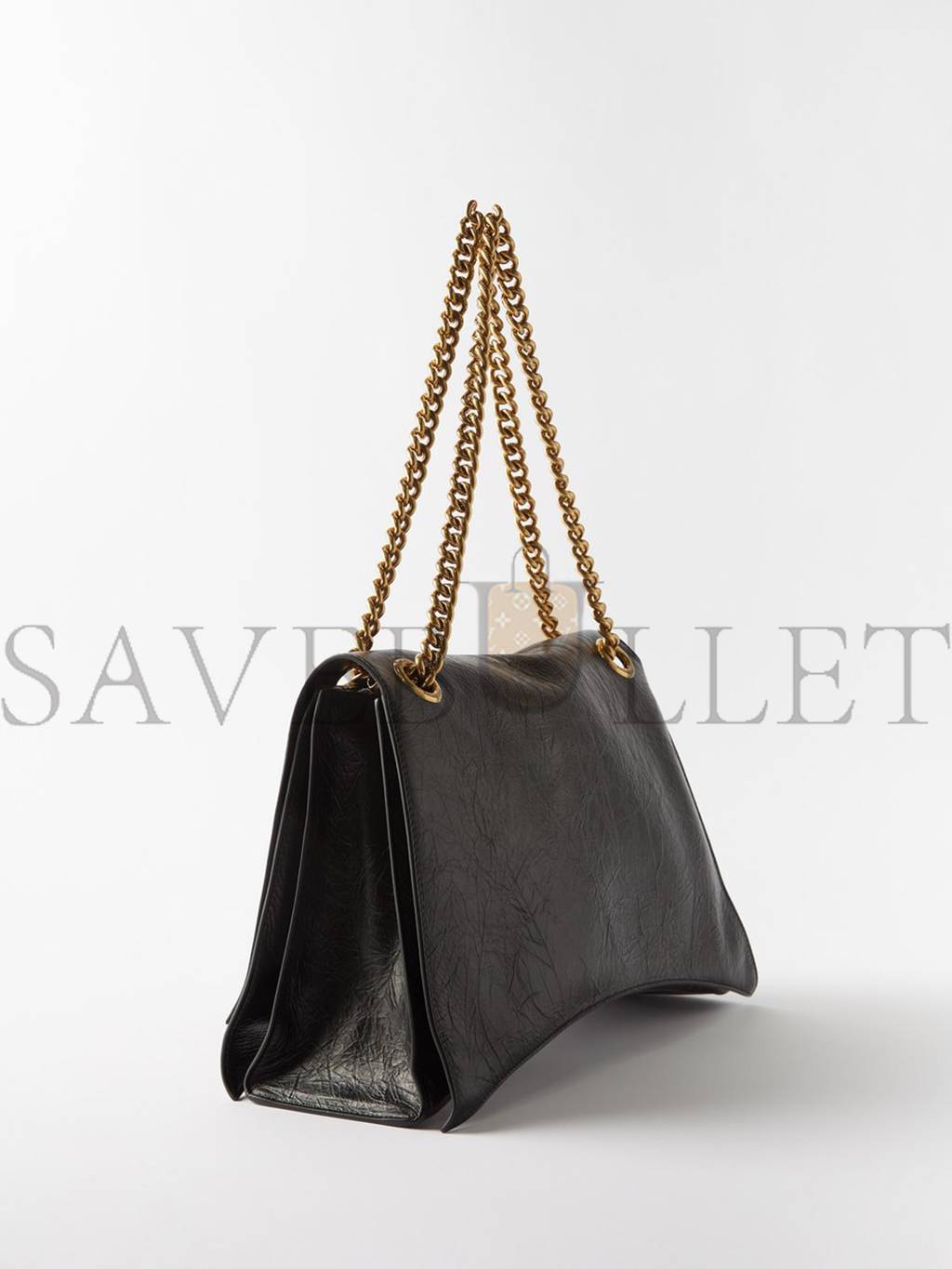 Ba*len*cia*ga black crush large crackled-leather shoulder bag matchesfashion us (39.3*24.8*12.7cm)