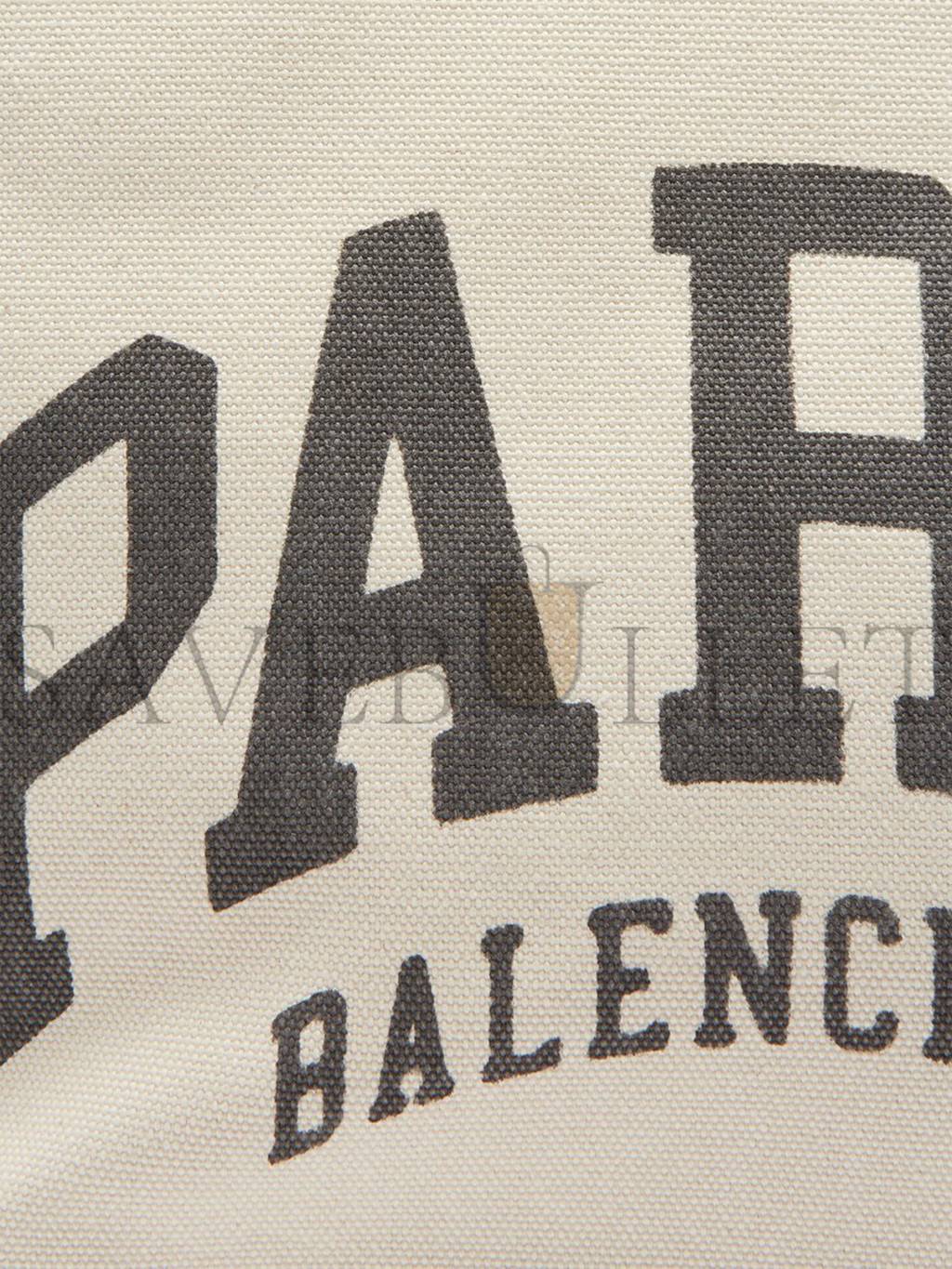 Ba*len*cia*ga neutral paris logo-print leather-trim canvas tote bag matchesfashion us (41.1*25.1*17.5cm)