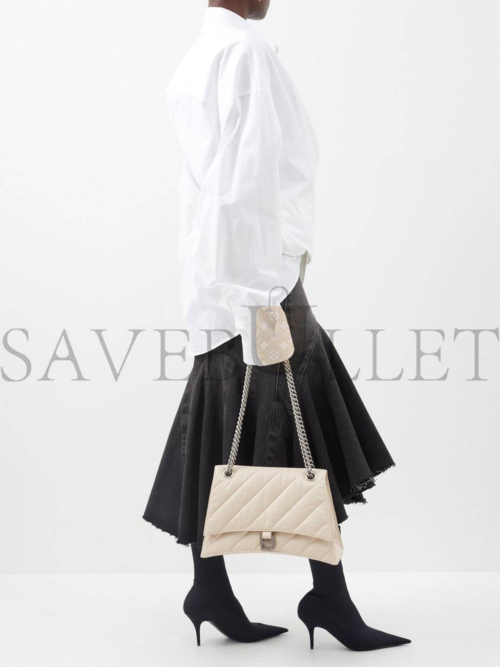 Ba*len*cia*ga neutral crush m quilted crinkled-leather shoulder bag matchesfashion us (25.5*15*6.4cm)