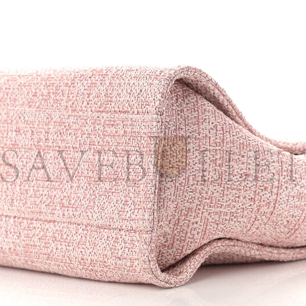 Ch*el lurex boucle small deauville tote pink (34*26*13cm)